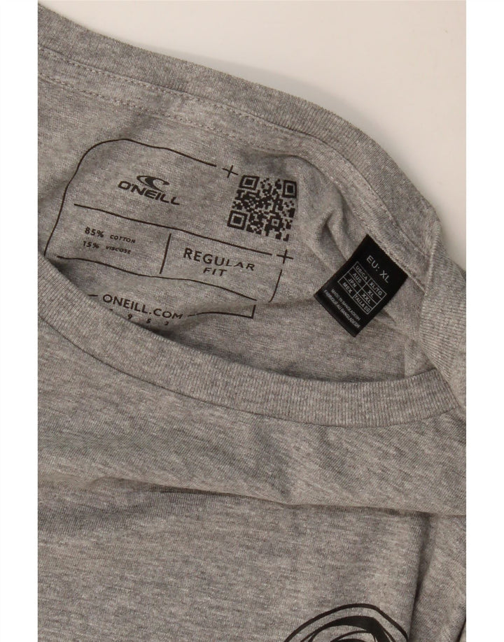 O'NEILL T-shirt grafica da uomo Santa Cruz vestibilità regolare Top XL grigio chiazzato