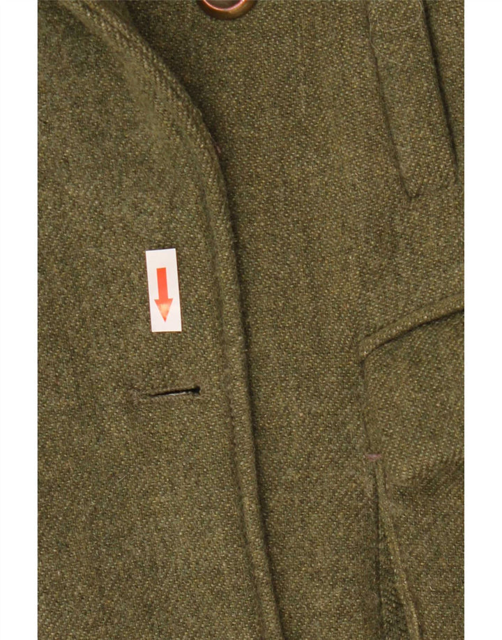 Giacca blazer doppiopetto da donna Zara UK 12 poliestere kaki medio