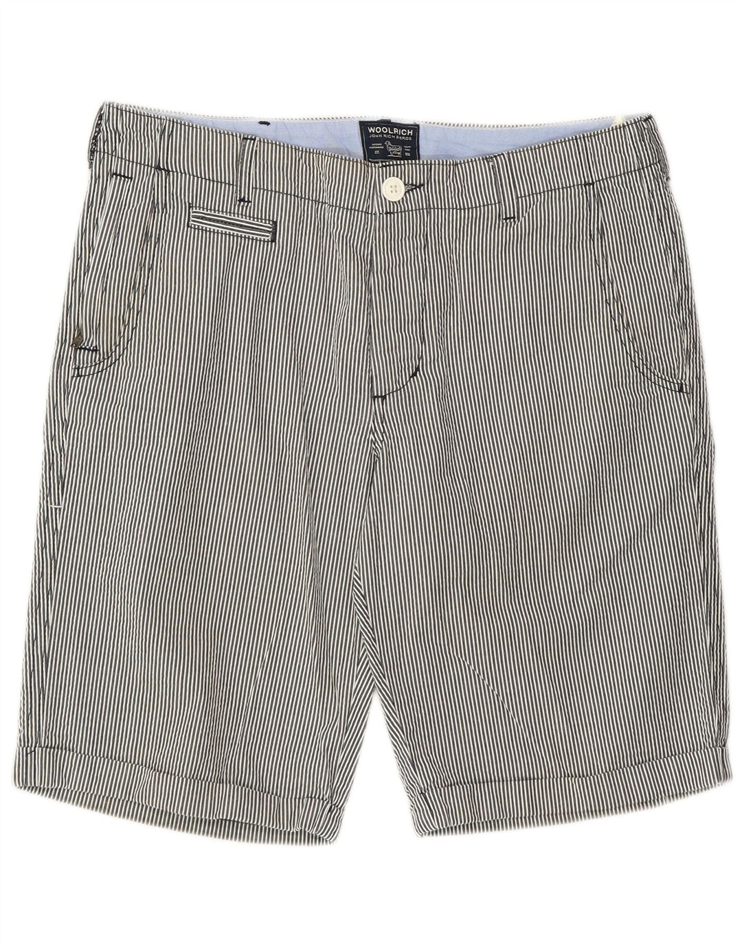 Pantaloncini casual da uomo Woolrich W32 cotone gessato grigio medio