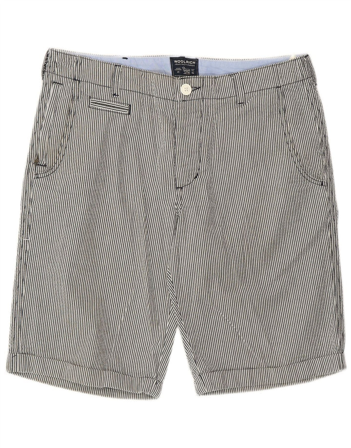 Pantaloncini casual da uomo Woolrich W32 cotone gessato grigio medio