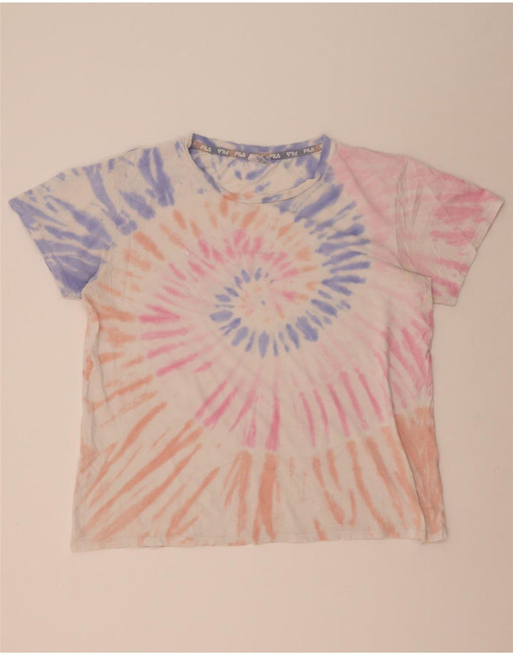 Fila T-shirt da bambino Top 13-14 anni in cotone tie dye multicolore