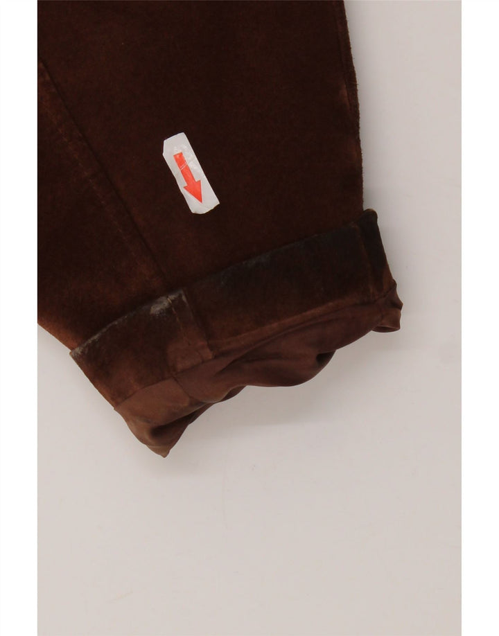 Giacca vintage in pelle scamosciata da donna EU 38 in pelle marrone medio