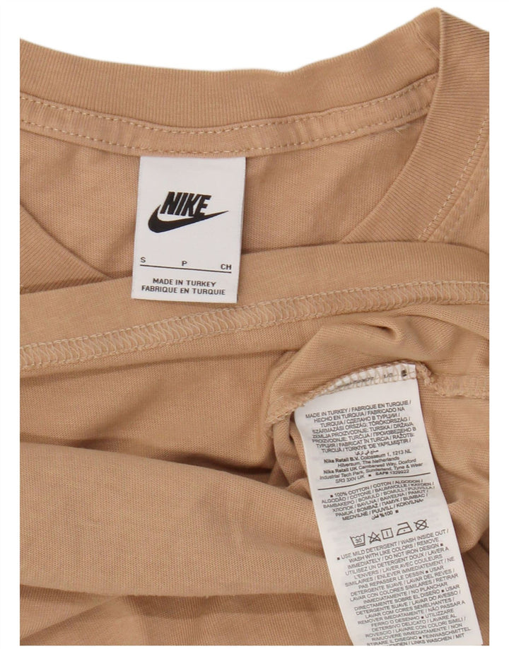 T-shirt grafica da uomo Nike Top piccola in cotone beige