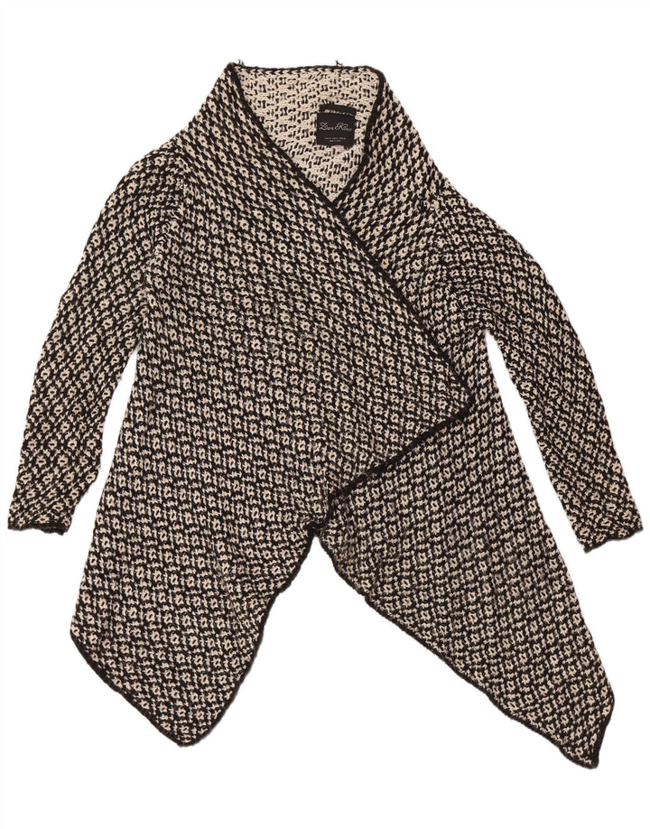 Maglione Cardigan Aperto Oversize da Donna ZARA UK 14 Medio Nero Acrilico