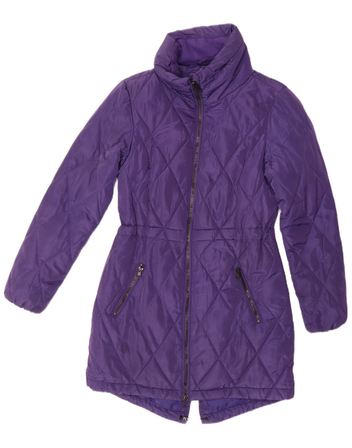 Cappotto imbottito da donna Marks & Spencer UK 8 piccolo poliestere viola