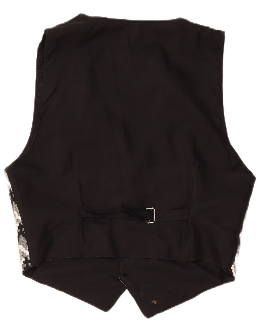 Gilet vintage da uomo grande nero geometrico