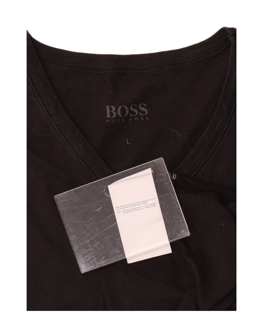 HUGO BOSS Mens T-Shirt Top Large Black Cotton Vintage Hugo Boss and Second-Hand Hugo Boss from Messina Hembry 