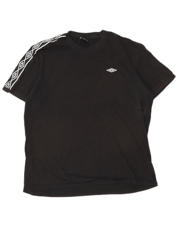 T-shirt grafica da uomo Umbro Top 2XL cotone geometrico nero