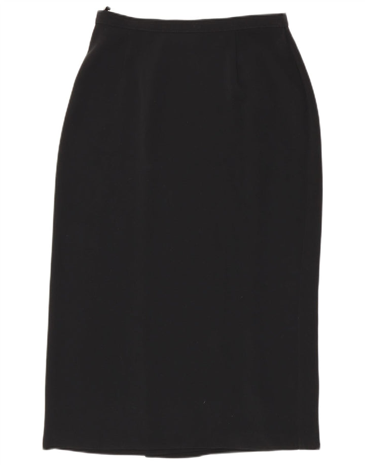 Gonna a portafoglio da donna Marks & Spencer UK 12 media W28 poliestere nero
