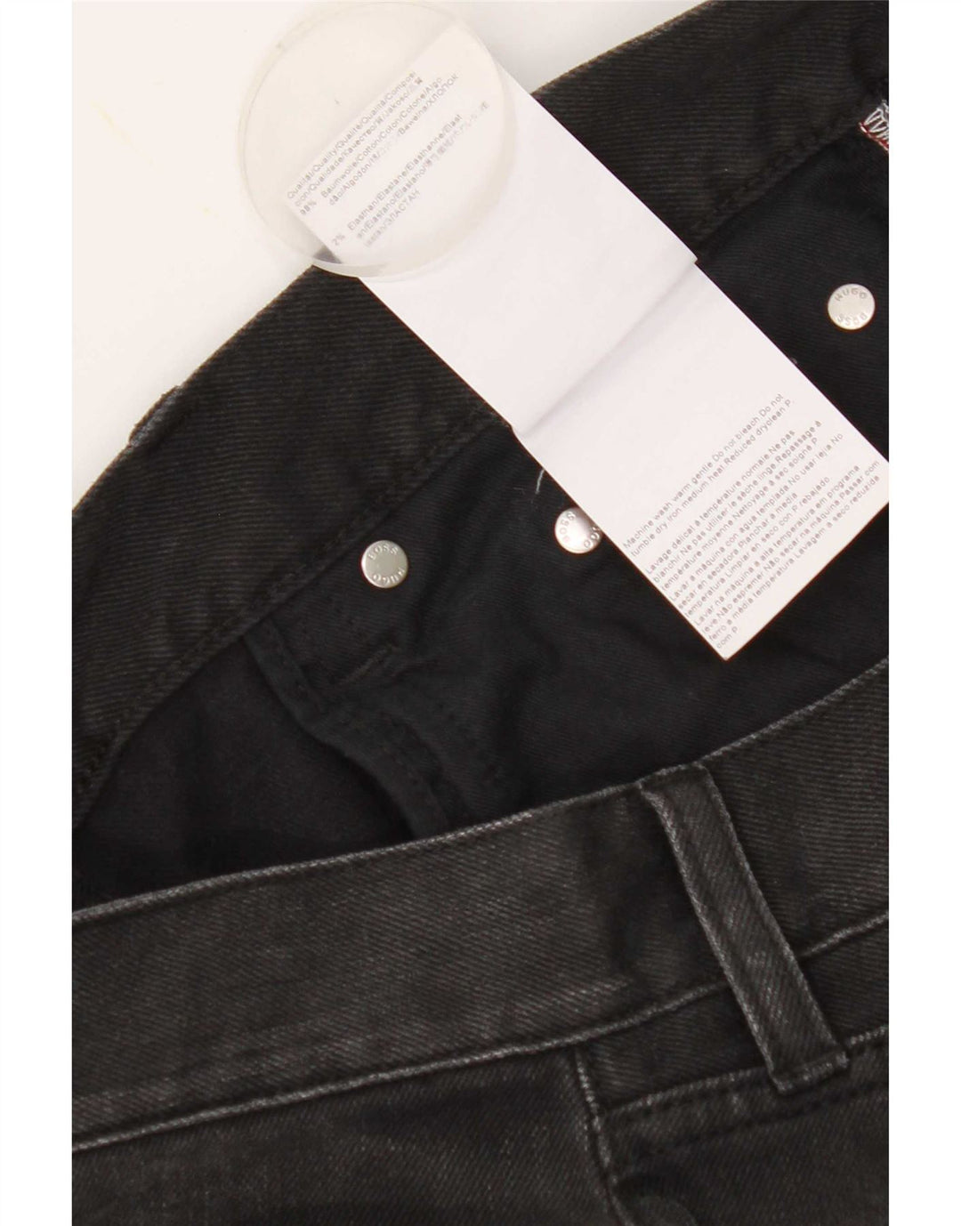 Jeans dritti da uomo Hugo Boss W32 L34 cotone nero
