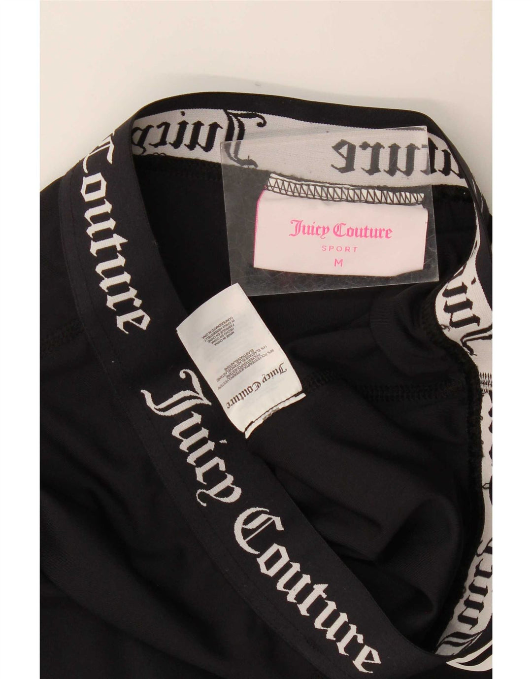 Leggings grafici da donna Juicy Couture UK 12 Poliestere nero medio