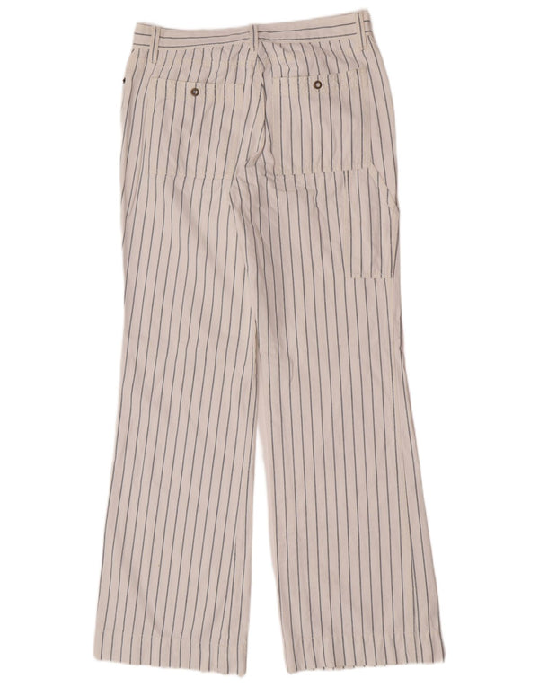 Pantaloni casual da donna Ralph Lauren US 6 medi W30 L31 a righe bianche