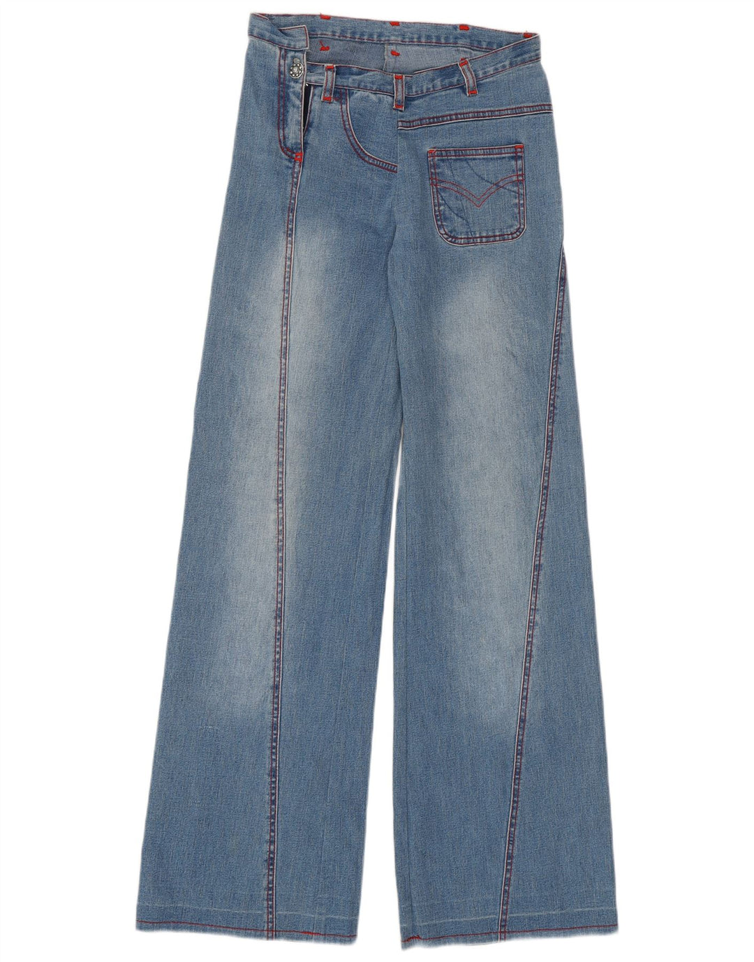 Jeans da donna VINTAGE a gamba larga W26 L33 Blu
