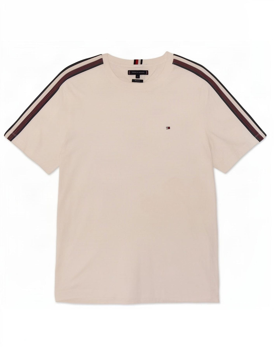 Tommy Hilfiger Uomo Regular Fit T-shirt Top Large in cotone bianco