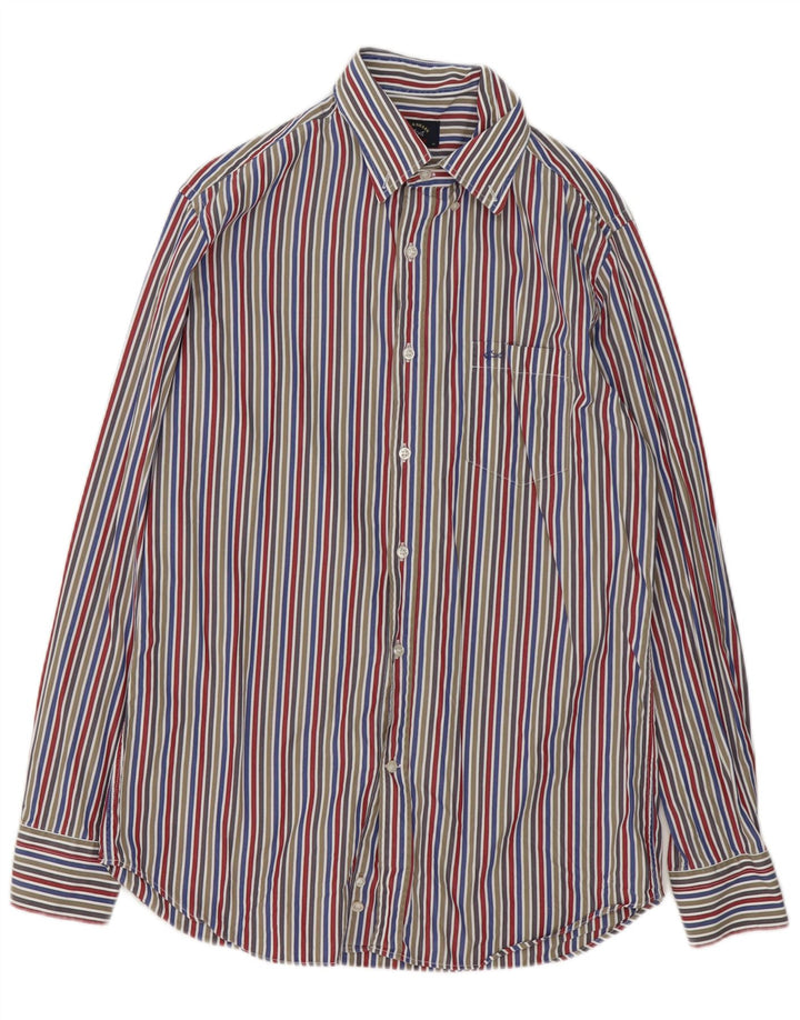 Camicia da uomo Paul & Shark taglia 40 cotone a righe multicolori medio