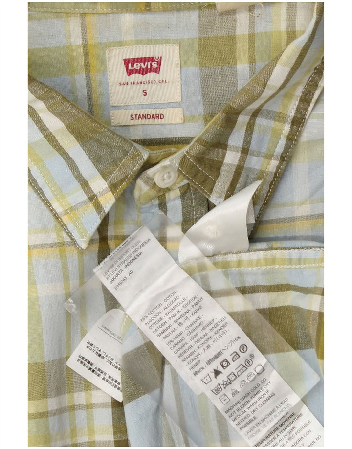Camicia standard da uomo Levi's in cotone a quadri verdi piccoli