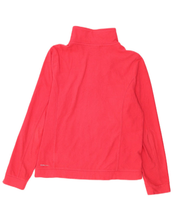 Giacca in pile da donna Adidas UK 16 Large Rosso Poliestere