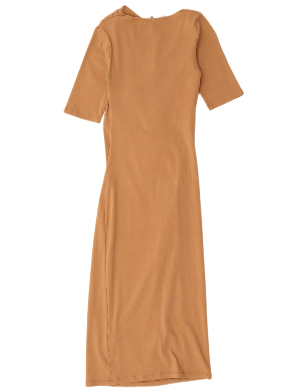 Vestito lungo da donna Zara UK 8 piccolo in cotone beige