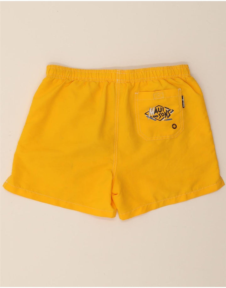 MAUI AND SONS Mens Swimming Shorts Medium  Yellow Polyester Vintage Maui and Sons and Second-Hand Maui and Sons from Messina Hembry 