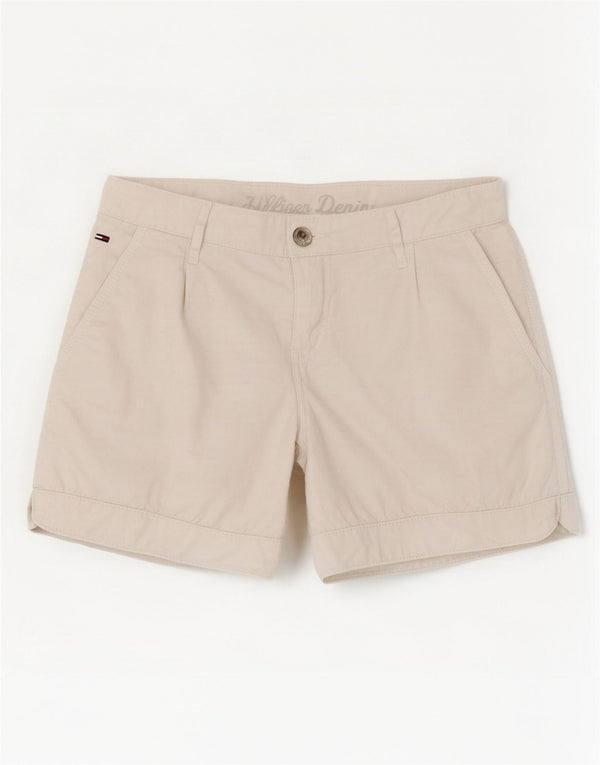Pantaloncini chino da donna Tommy Hilfiger W27 piccoli in cotone bianco