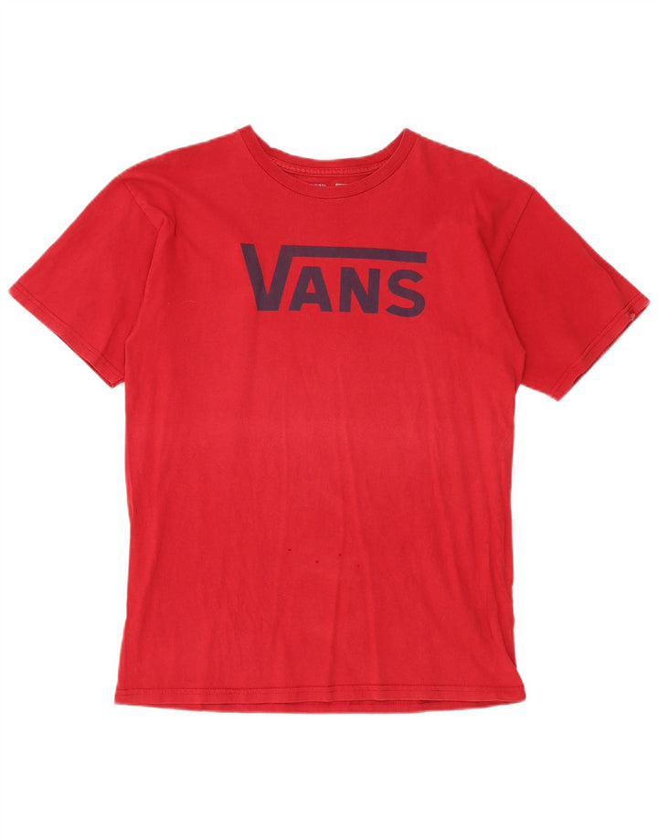 T-shirt grafica classica da uomo Vans, maglietta rossa media, in cotone