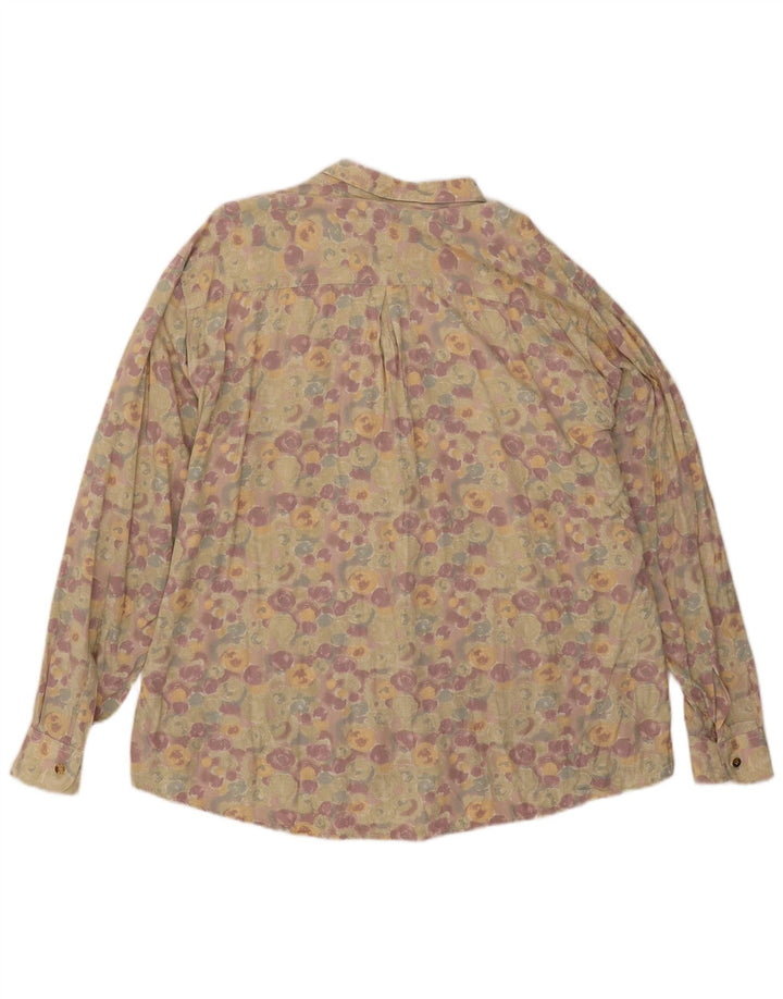 Camicia da uomo VINTAGE grande floreale multicolore