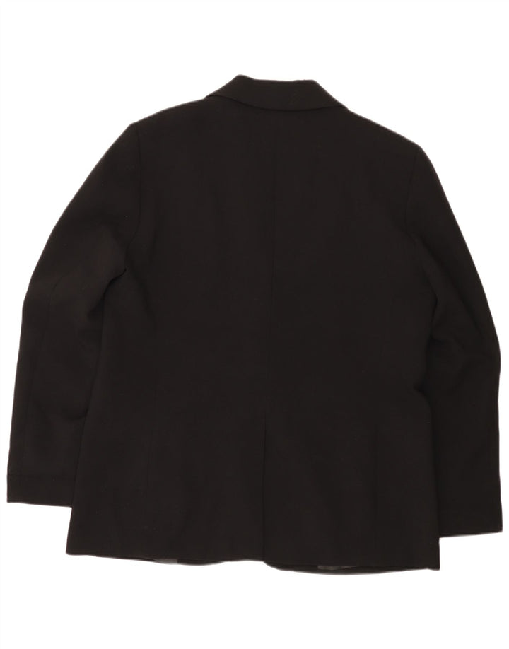 Giacca blazer a 1 bottone da donna Zara UK 16 grande poliestere nero