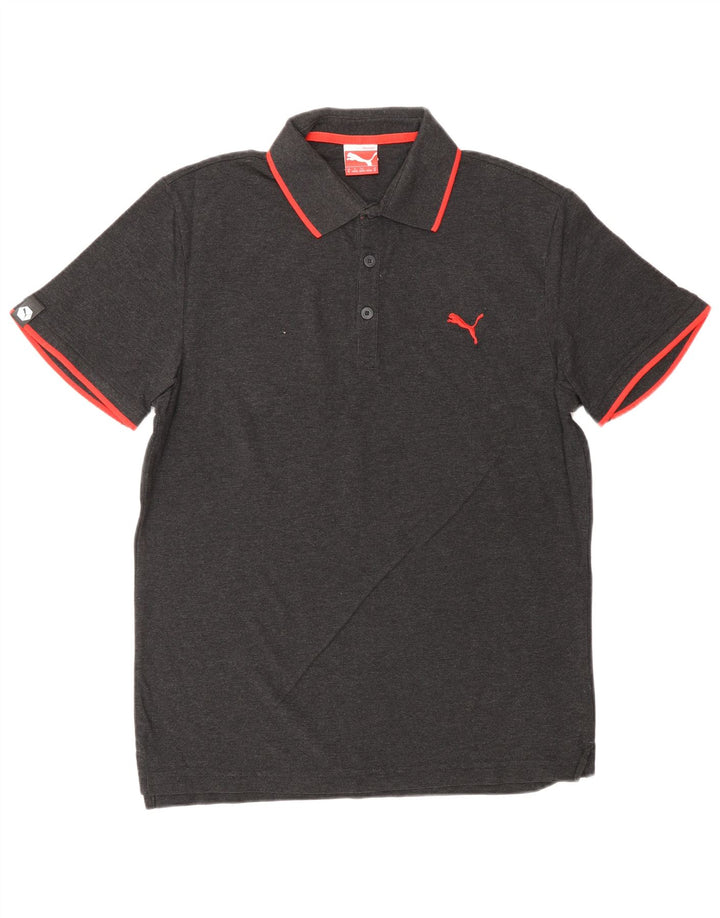 Polo PUMA da uomo in cotone grigio medio