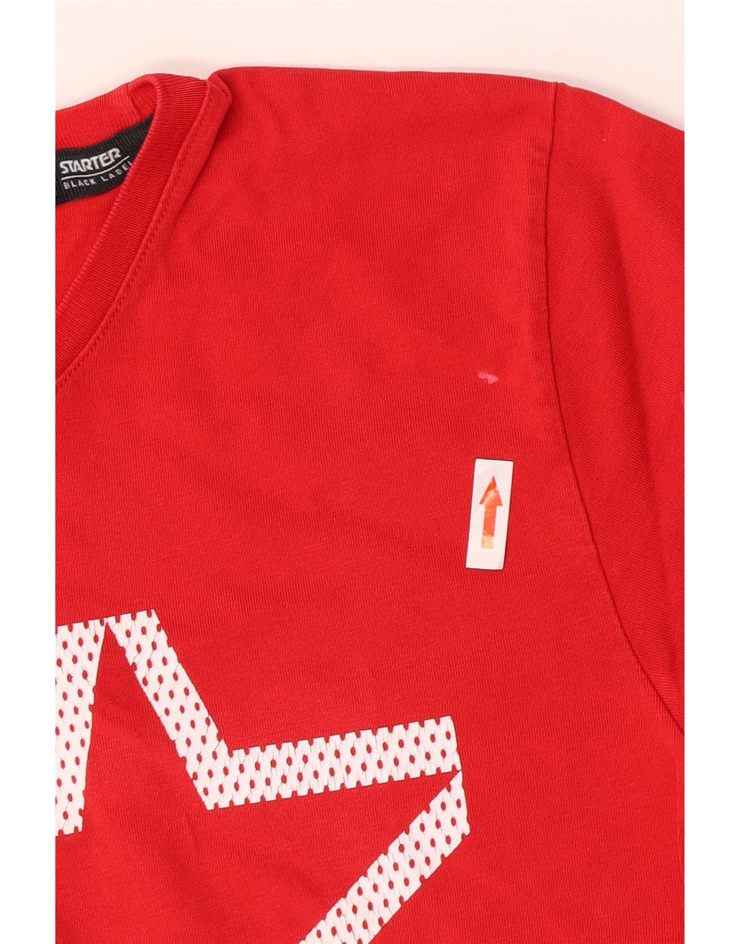 T-shirt grafica da uomo Starter Top in cotone rosso medio