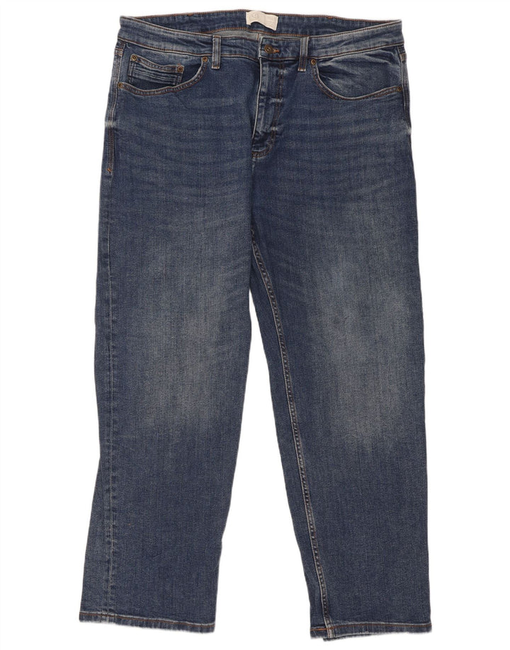 Jeans larghi da uomo Marks & Spencer W38 L31 cotone blu navy