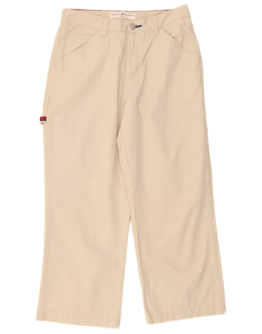 Pantaloni corti cargo da donna Tommy Hilfiger US 6 medi W28 L24 bianchi
