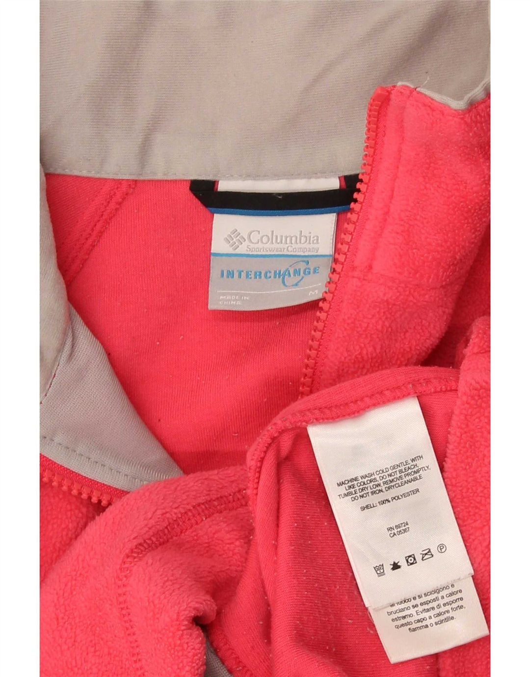 Giacca in pile da donna Columbia UK 12 medio rosso poliestere
