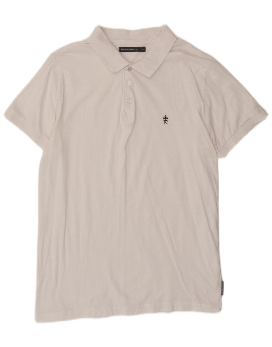 Polo da uomo French Connection XL in cotone bianco