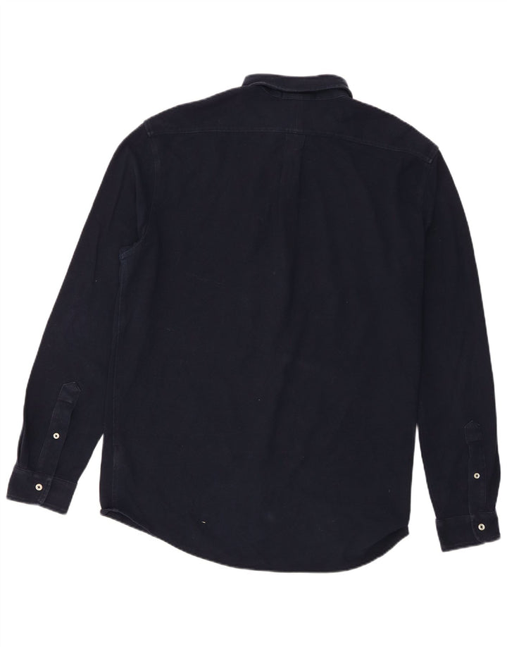 Camicia da uomo Ralph Lauren grande in cotone blu navy