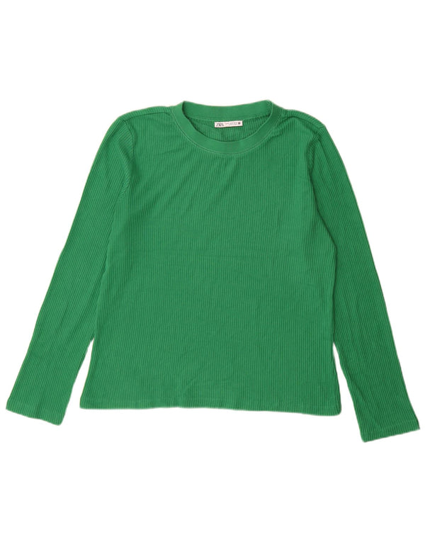 Maglia a maniche lunghe da donna ZARA UK 14 Verde medio