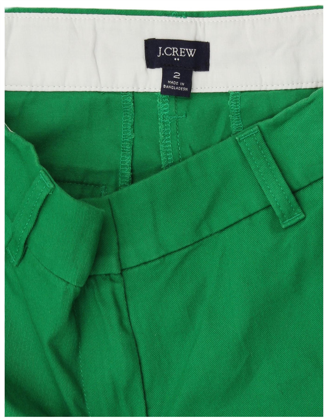 Pantaloncini chino da donna J. CREW US 2 XS W28 cotone verde