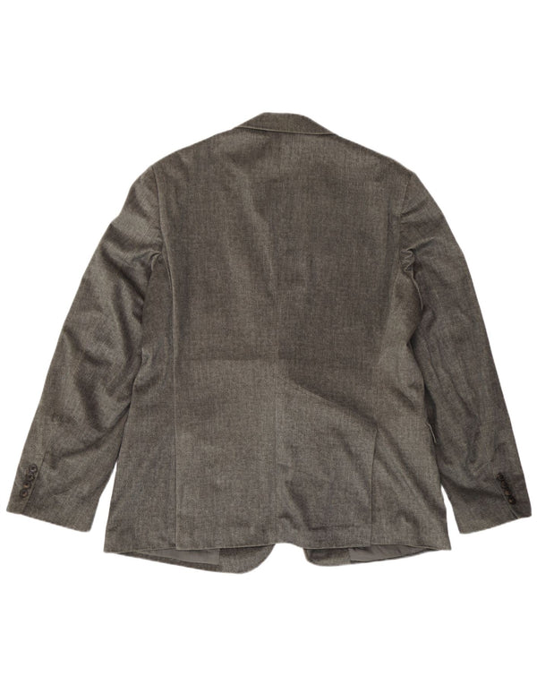 Giacca blazer da uomo a 2 bottoni Armani Collezioni IT 58 4XL Gessato grigio