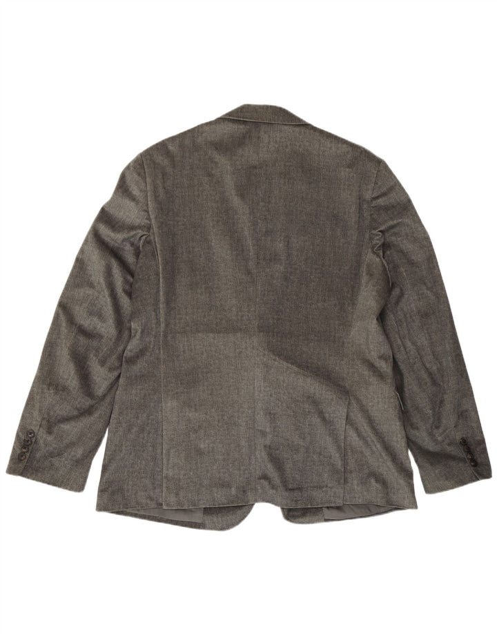 Giacca blazer da uomo a 2 bottoni Armani Collezioni IT 58 4XL Gessato grigio