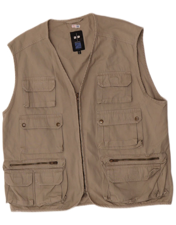 Gilet multiuso da uomo Sea Barrier UK 42 XL cotone kaki