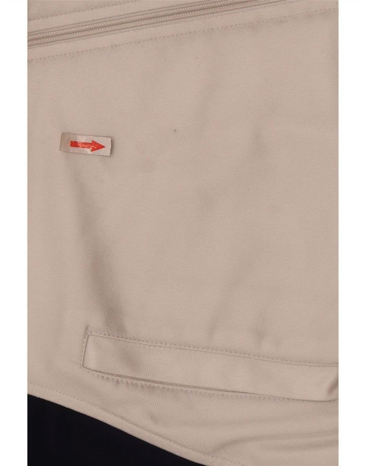 Giacca da tuta da uomo Kappa in poliestere color block bianco medio