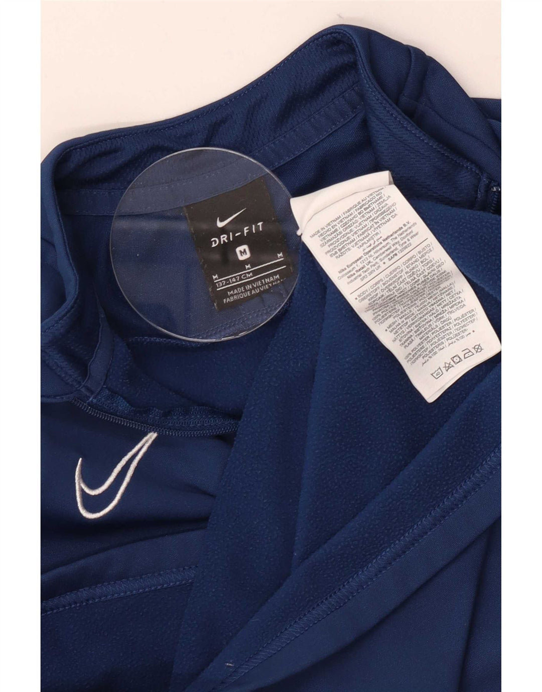 Top della tuta pullover Nike da ragazzo Dri Fit 10-11 anni medio blu navy