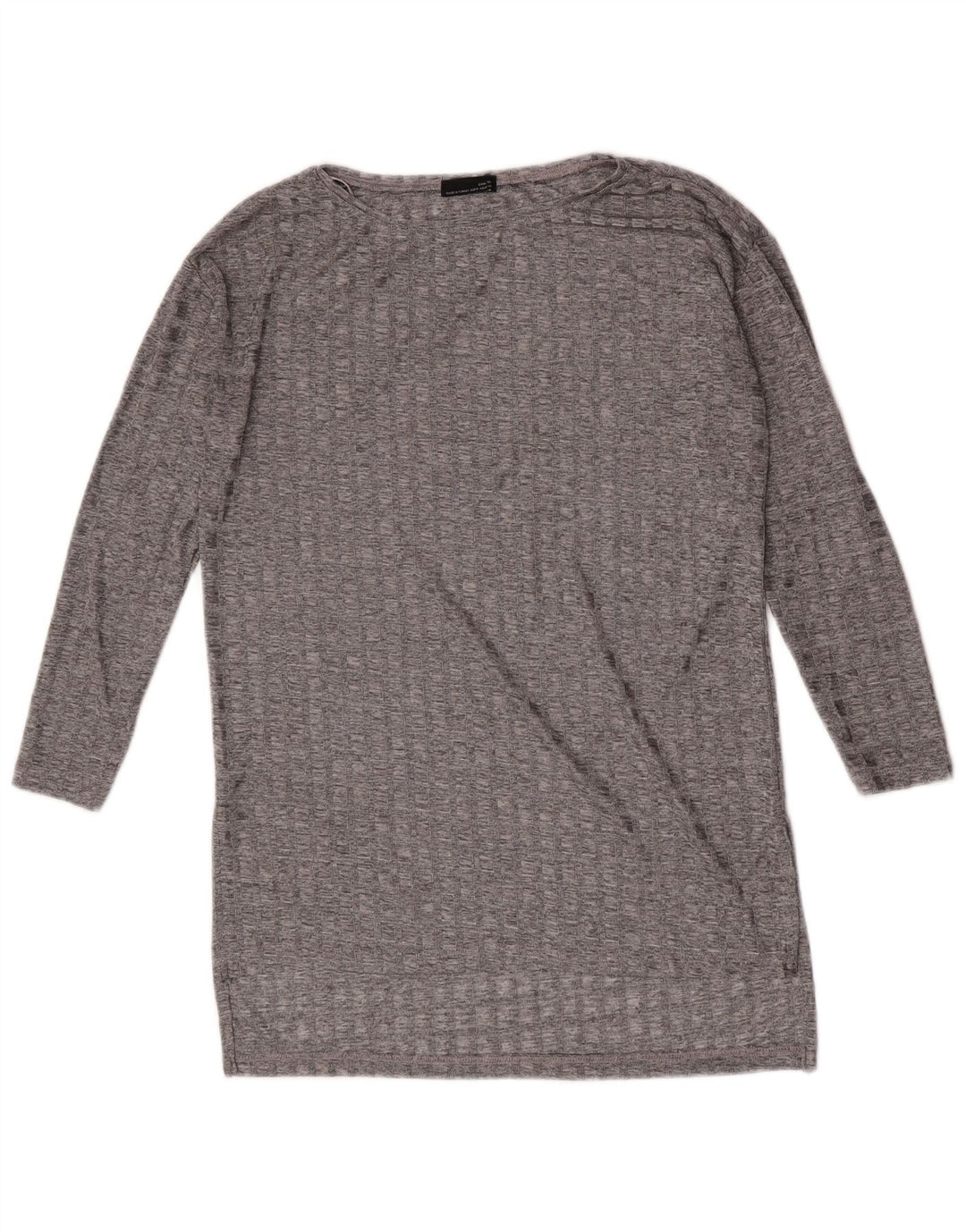 Top Zara da donna a maniche lunghe UK 12 Grigio medio