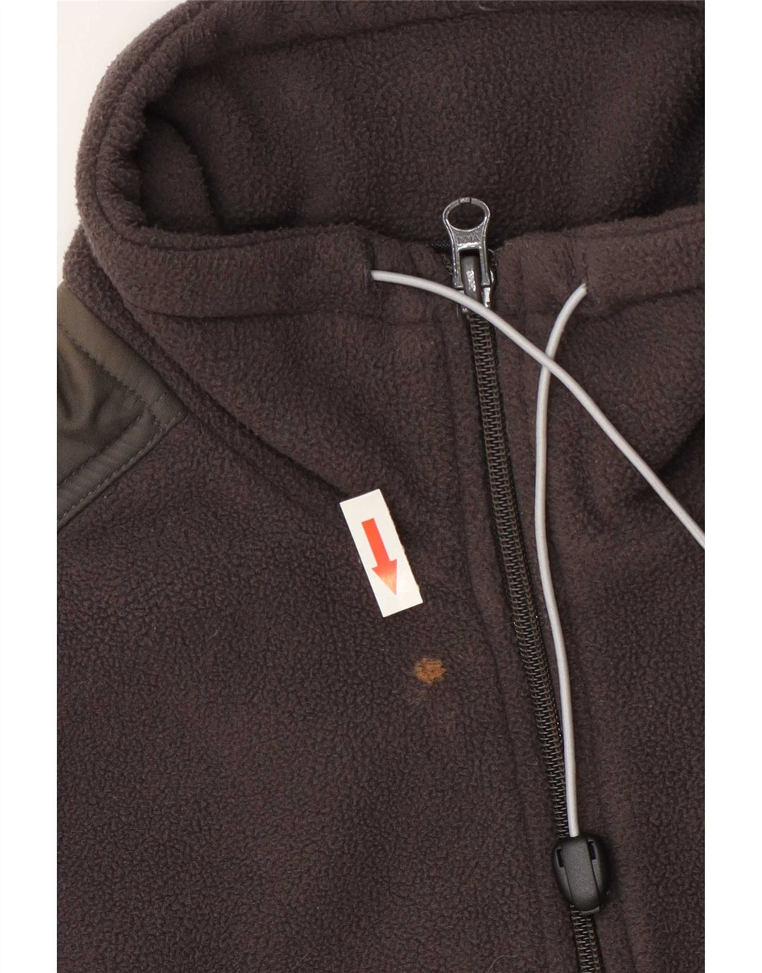 Lotto Maglione in pile da uomo con zip e collo piccolo grigio in poliestere color block