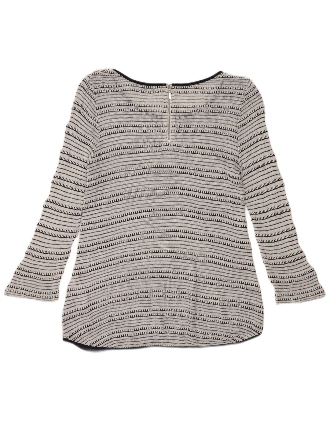 Top tunica manica 3/4 da donna Oasis UK 12 Viscosa a righe bianche medie
