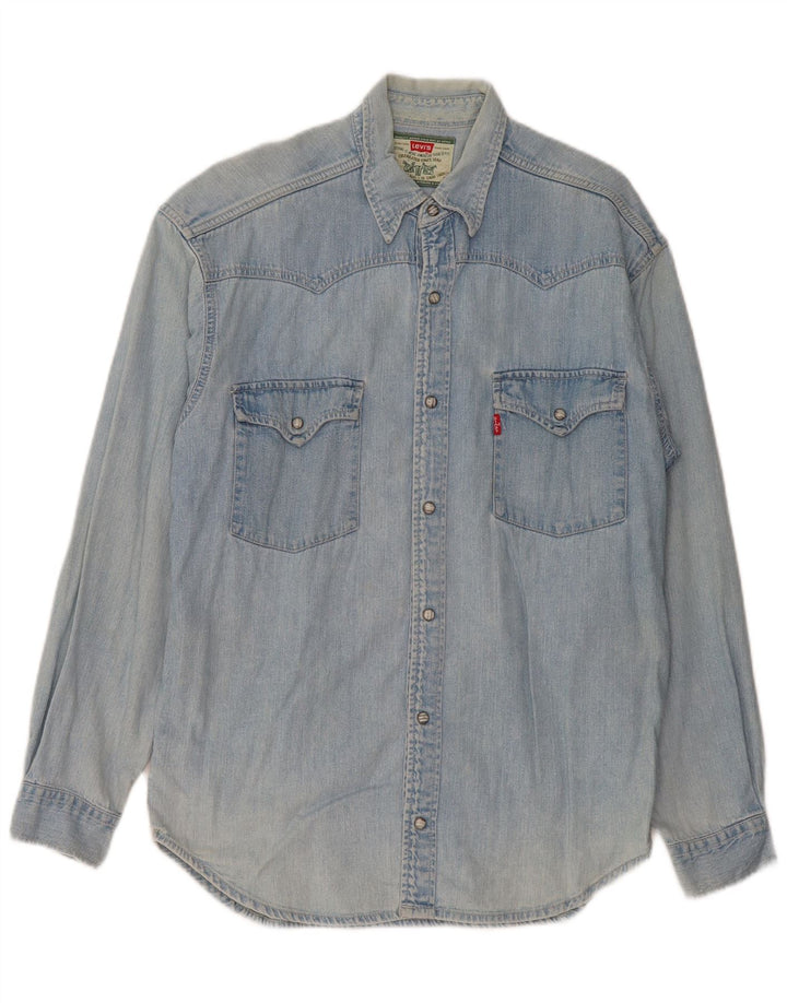 Camicia di jeans da uomo Levi's blu medio
