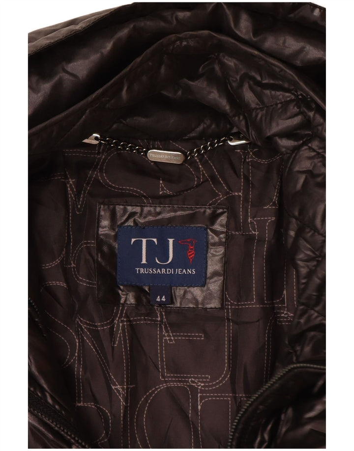 Giubbotto Imbottito Donna Trussardi Jeans IT 44 Medium Nero Poliestere