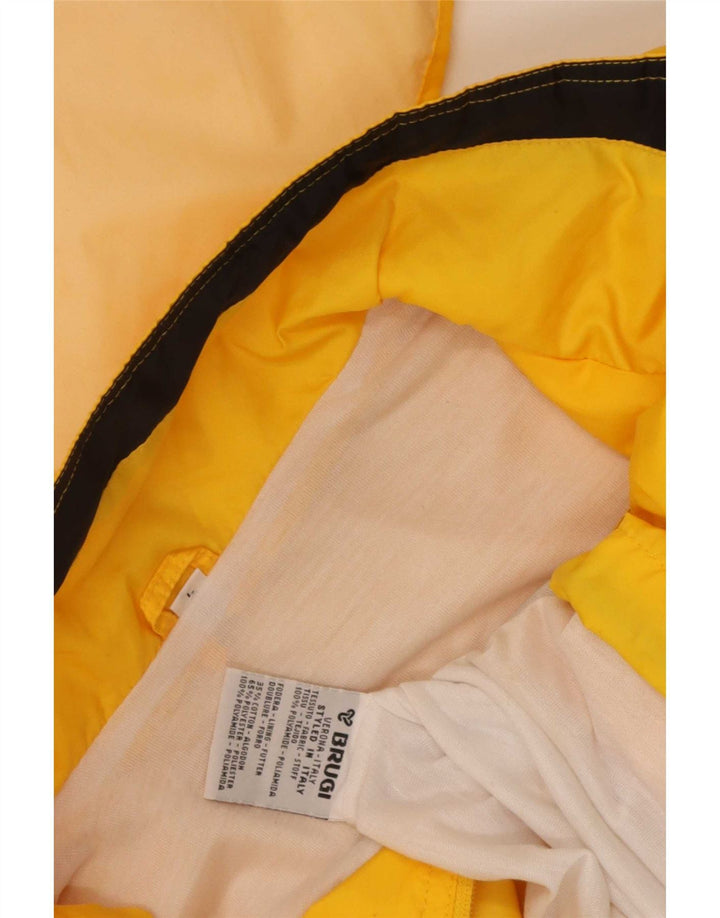 Giacca antipioggia con cappuccio da uomo Brugi UK 40 Large Giallo in poliammide