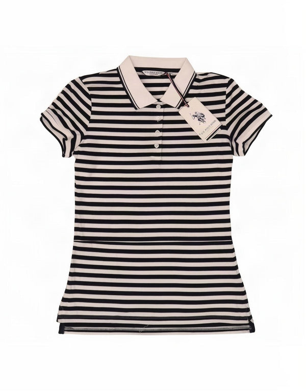 Polo Assn. Camicia da donna UK 6 XS Cotone a righe blu navy