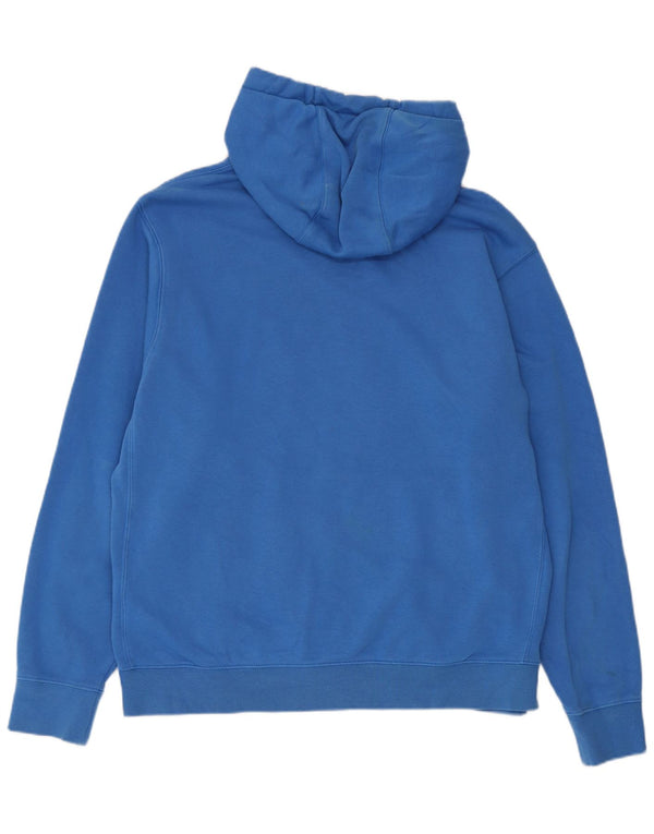 Felpa con cappuccio da uomo Nike Large in cotone blu
