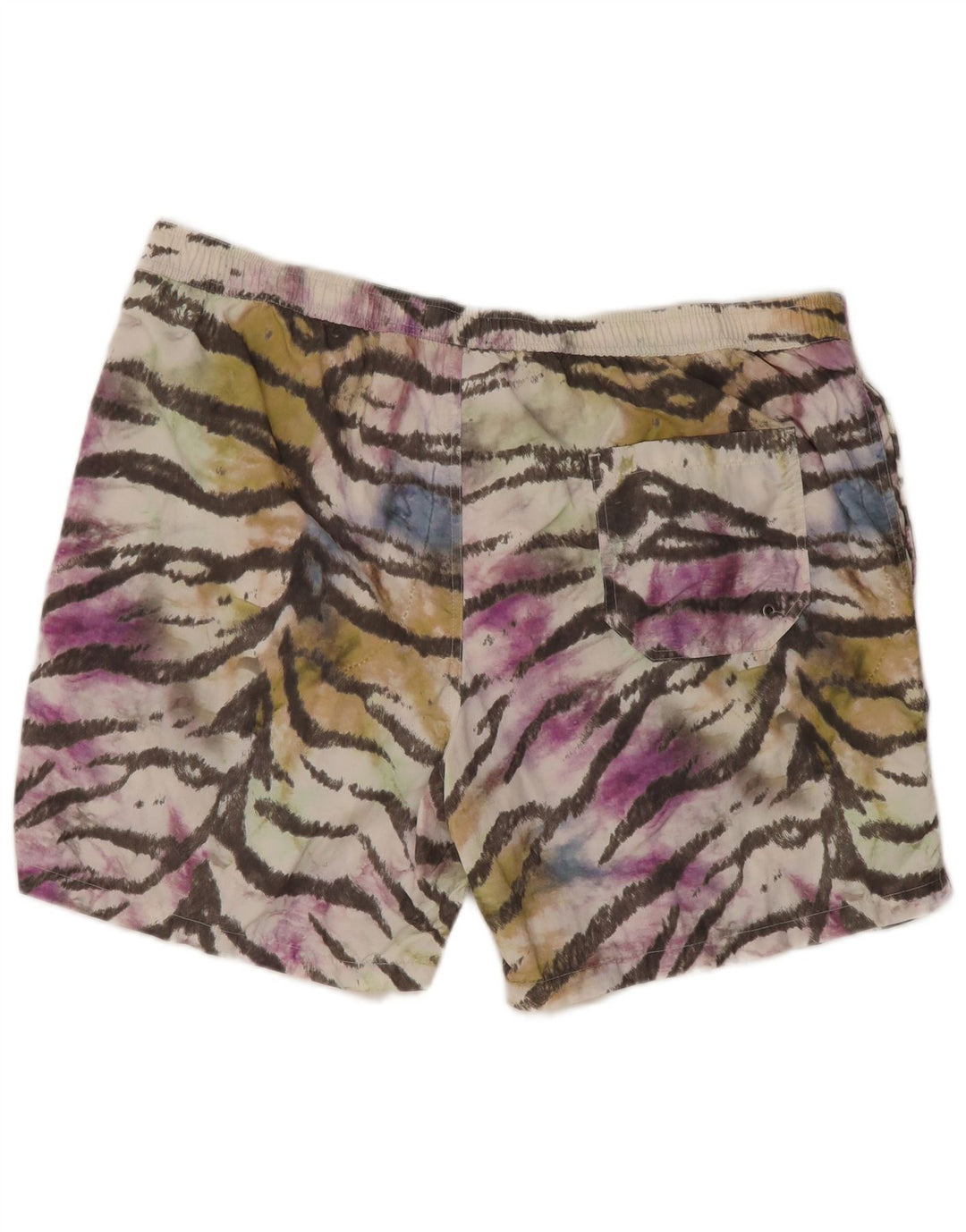 ALL SAINTS Mens Swimming Shorts 2XL Multicoloured Tie Dye Polyamide